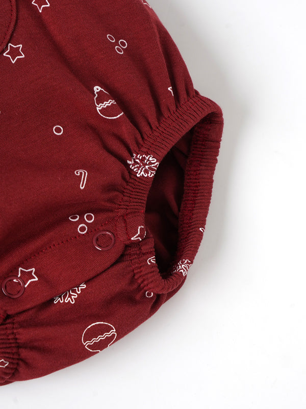 Popees Little Snowflake Dungaree Romper Set (0-9 Months) for Boys