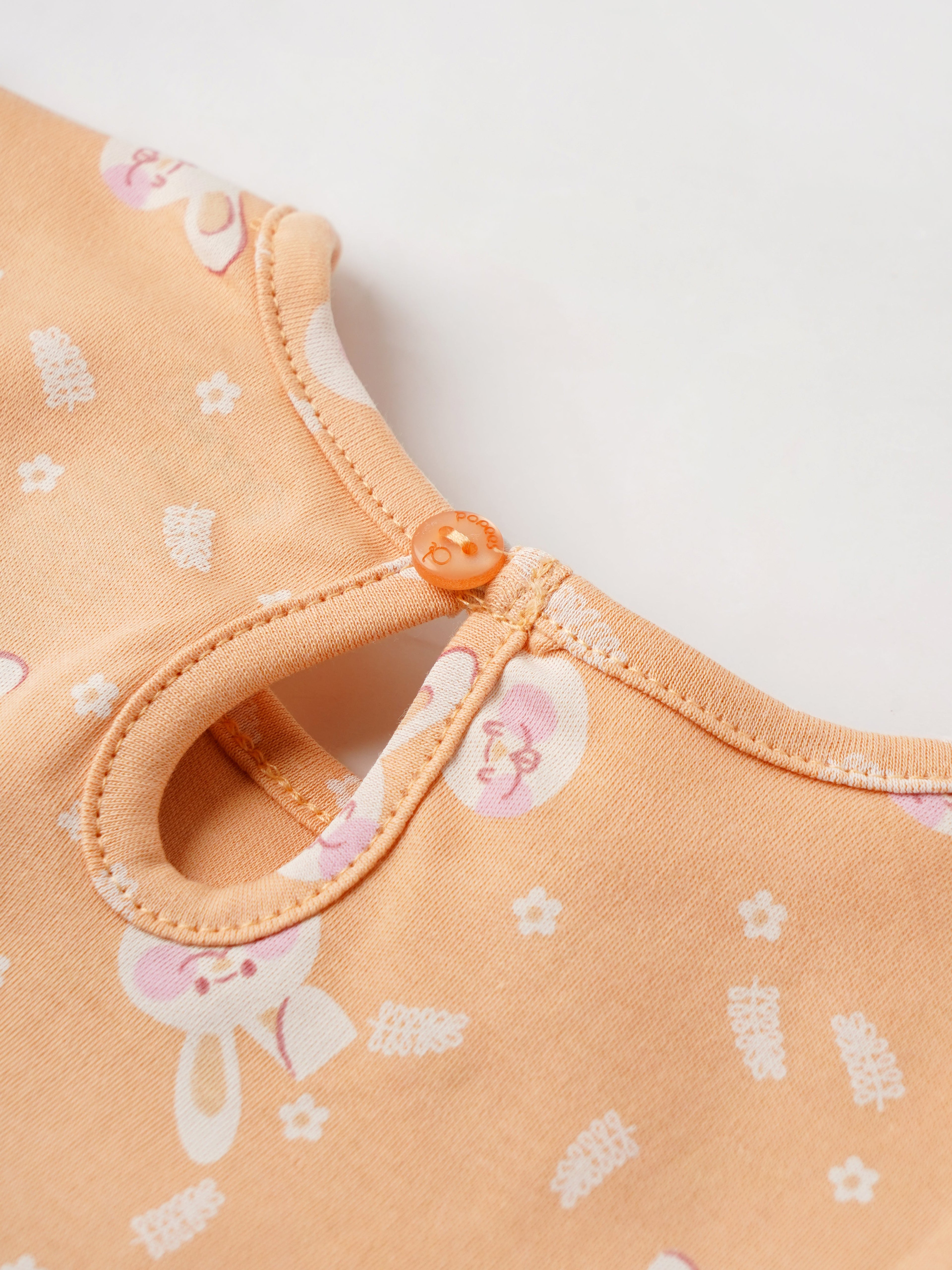 Popees Printed Short Sleeve (0–9 Months) Top for Baby Girls