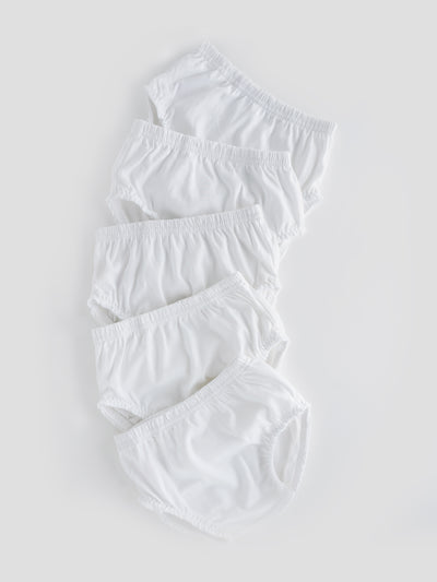 Popees 100% Cotton Panties 5 Pieces Set for Newborn Babies