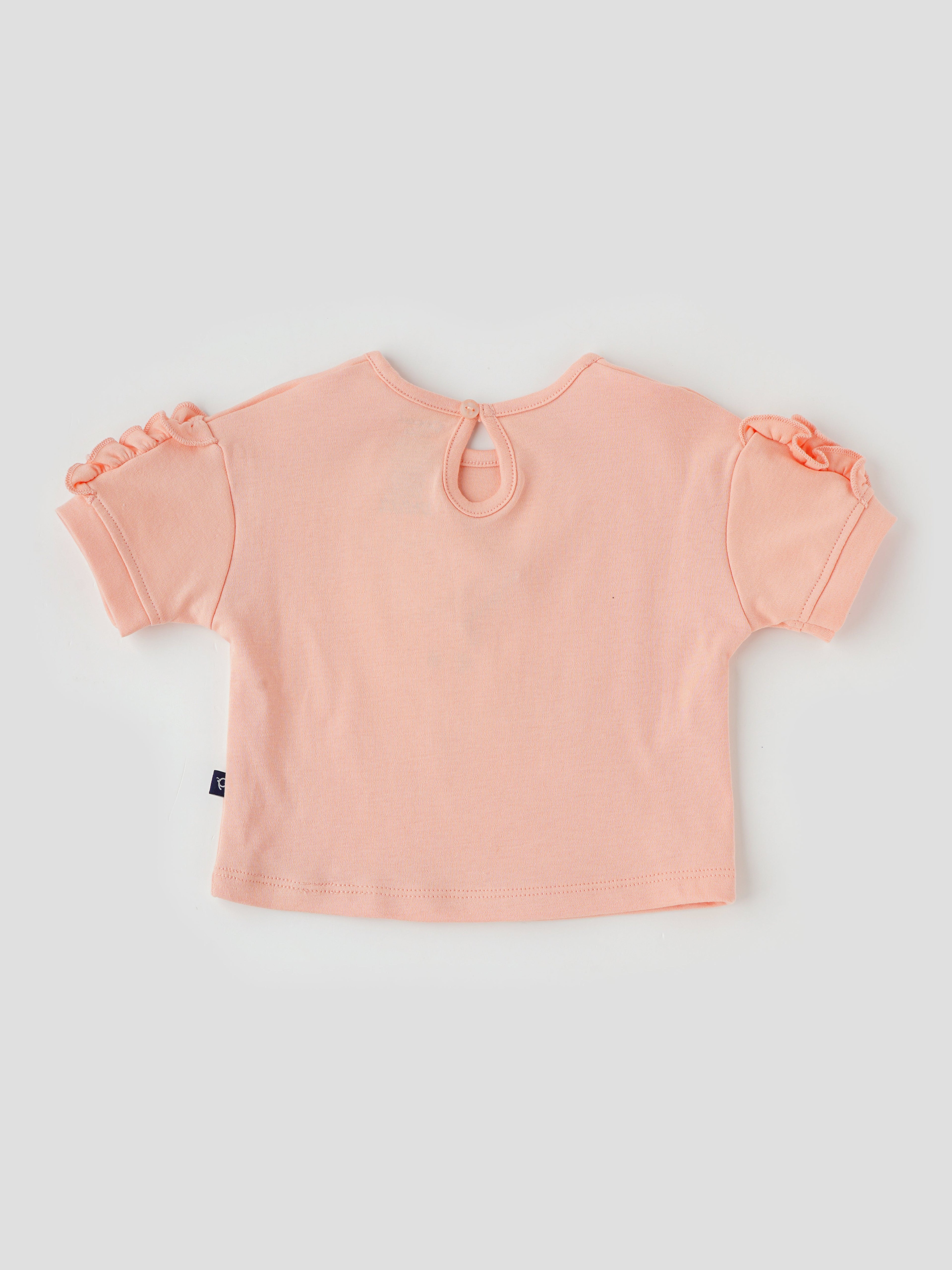 Popees Half-Sleeved Embroidered Top (3–36 Months) Cute & Adorable Style for Girls