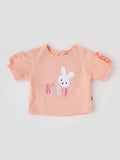 Popees Half-Sleeved Embroidered Top (3–36 Months) Cute & Adorable Style for Girls