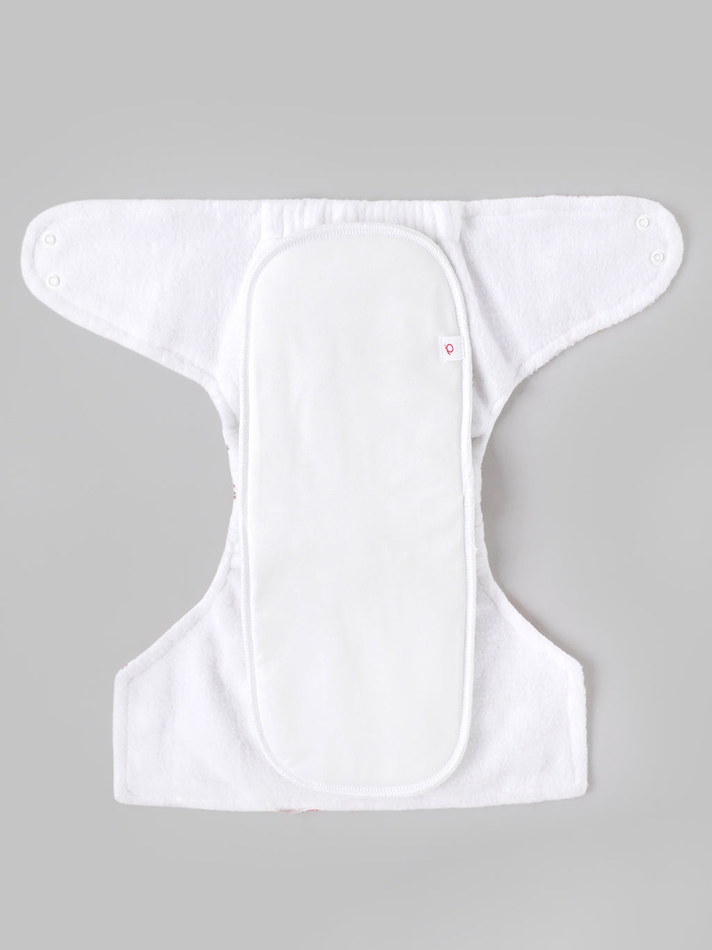 Popees Reusable Cloth Diaper Insert | Soft Absorbent Washable Nappy Insert with Snap Button Closure | White | Baby Cloth Diaper Accessory