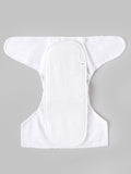 Popees Reusable Cloth Diaper Insert | Soft Absorbent Washable Nappy Insert with Snap Button Closure | White | Baby Cloth Diaper Accessory
