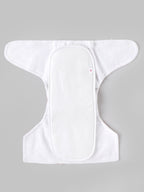Popees Reusable Cloth Diaper Insert | Soft Absorbent Washable Nappy Insert with Snap Button Closure | White | Baby Cloth Diaper Accessory