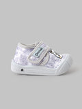 Popees Baby Unisex Soft & Stylish Velcro Shoes | Comfortable Anti-Slip Casual Shoes with Cute Bear Design for Baby Boys & Girls | Grey