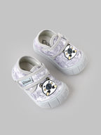 Popees Baby Unisex Soft & Stylish Velcro Shoes | Comfortable Anti-Slip Casual Shoes with Cute Bear Design for Baby Boys & Girls | Grey
