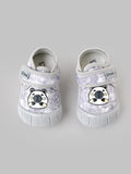 Popees Baby Unisex Soft & Stylish Velcro Shoes | Comfortable Anti-Slip Casual Shoes with Cute Bear Design for Baby Boys & Girls | Grey