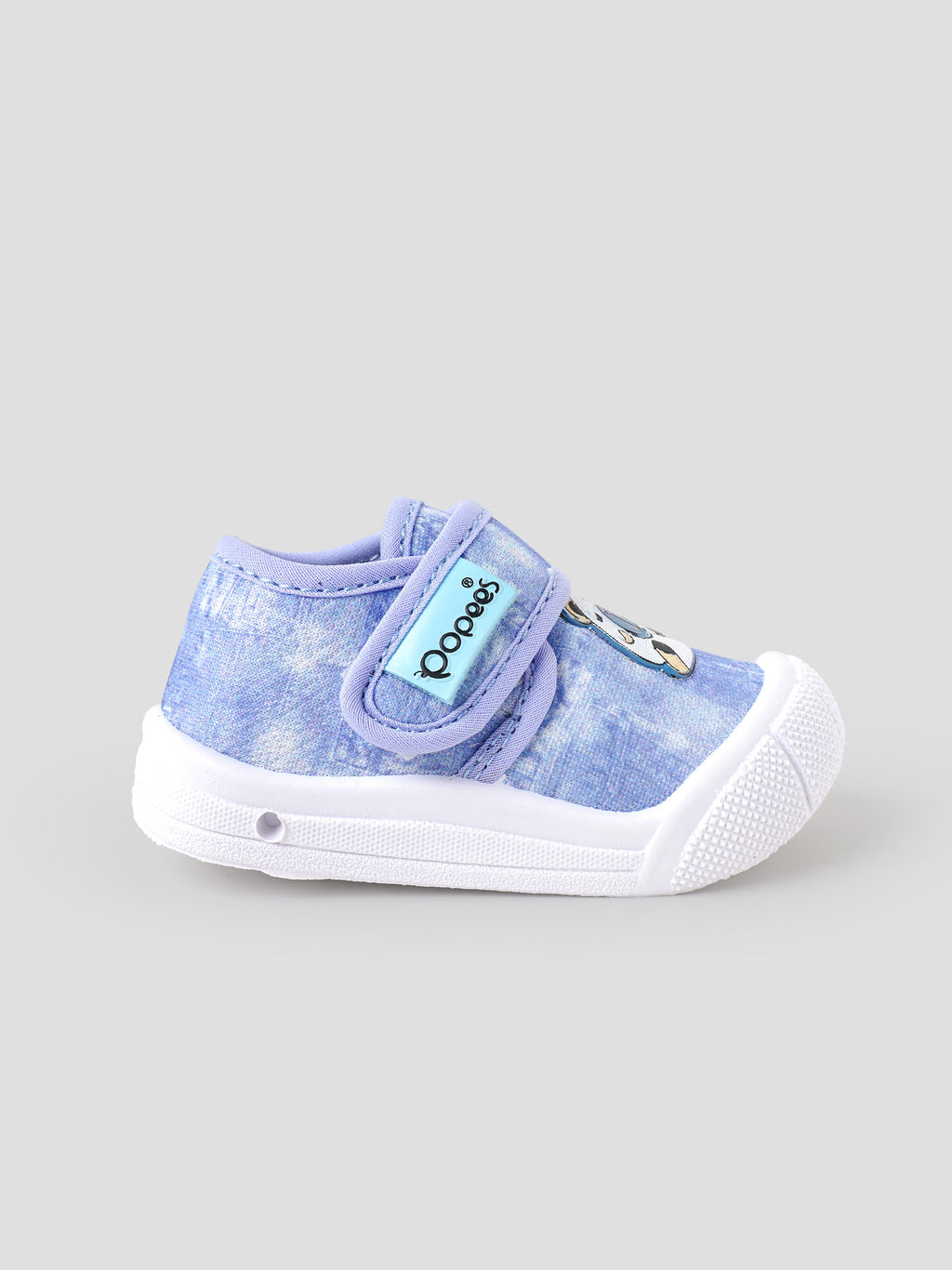 Popees Baby Unisex Soft & Stylish Velcro Shoes | Comfortable Casual Shoes with Cute Bear Character Design for Baby Boys & Girls | Purple & White