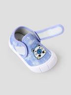 Popees Baby Unisex Soft & Stylish Velcro Shoes | Comfortable Casual Shoes with Cute Bear Character Design for Baby Boys & Girls | Purple & White