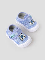 Popees Baby Unisex Soft & Stylish Velcro Shoes | Comfortable Casual Shoes with Cute Bear Character Design for Baby Boys & Girls | Purple & White