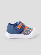 Popees Baby Unisex Soft & Stylish Velcro Shoes | Comfortable Casual Shoes with Space Explorer Character Design for Baby Boys & Girls | Blue & Orange