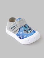 Popees Baby Unisex Soft & Stylish Velcro Strap Shoes with Comfortable Fit | Casual Baby Shoes for Boys & Girls | Grey & Blue