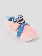 Popees Baby Unisex Soft & Stylish Velcro Shoes with Light| Comfortable Casual Shoes with Cute Character Design for Baby Boys & Girls
