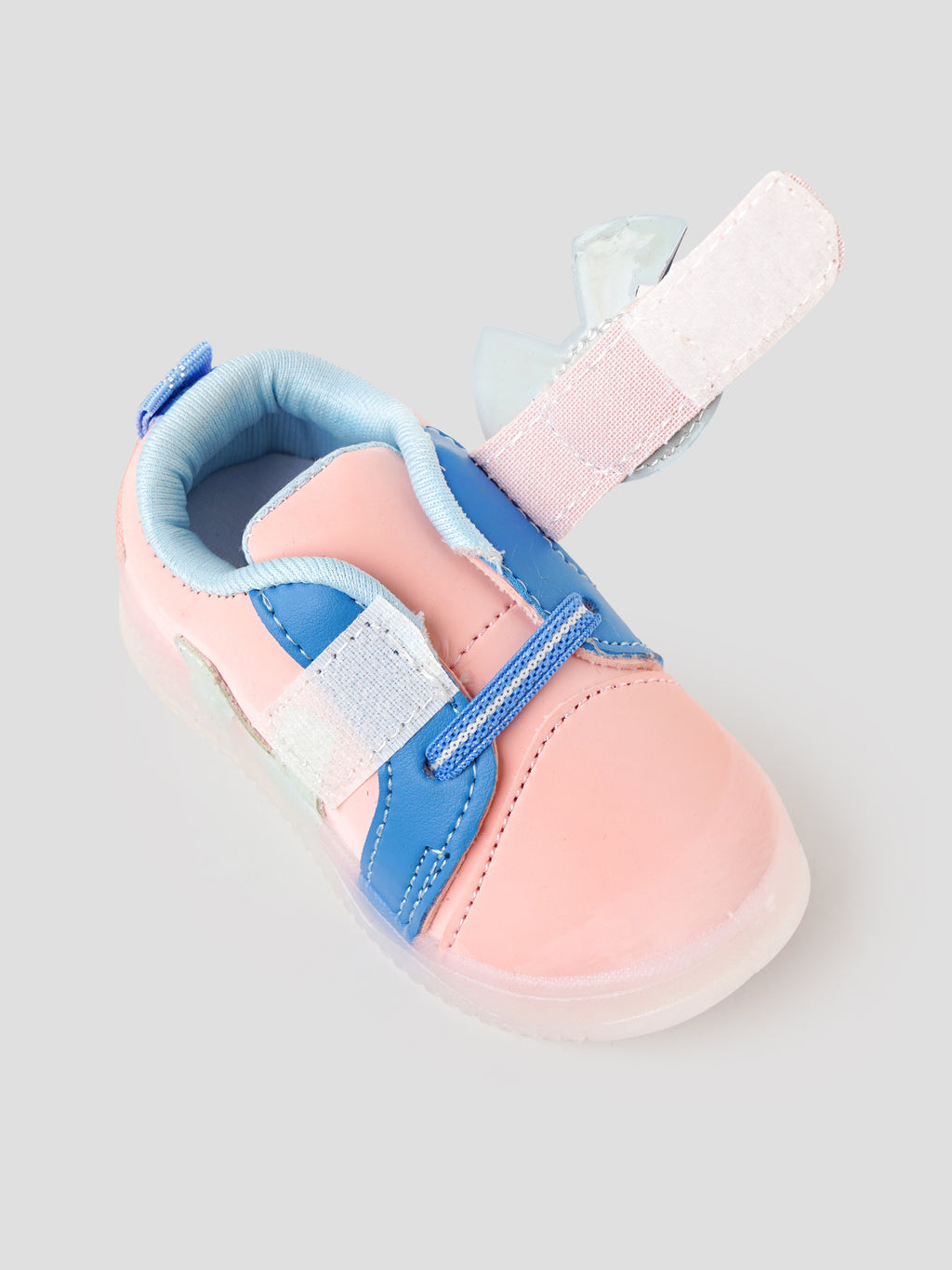 Popees Baby Unisex Soft & Stylish Velcro Shoes with Light| Comfortable Casual Shoes with Cute Character Design for Baby Boys & Girls