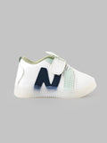 Popees Baby Unisex Soft & Stylish Velcro Shoes with Light| Comfortable Casual Shoes with Cute Character Design for Baby Boys & Girls | Pista Green & White