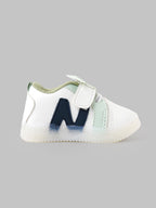 Popees Baby Unisex Soft & Stylish Velcro Shoes | Comfortable Casual Shoes with Cute Character Design for Baby Boys & Girls | Pista Green & White