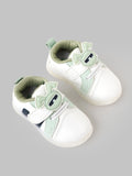 Popees Baby Unisex Soft & Stylish Velcro Shoes | Comfortable Casual Shoes with Cute Character Design for Baby Boys & Girls | Pista Green & White