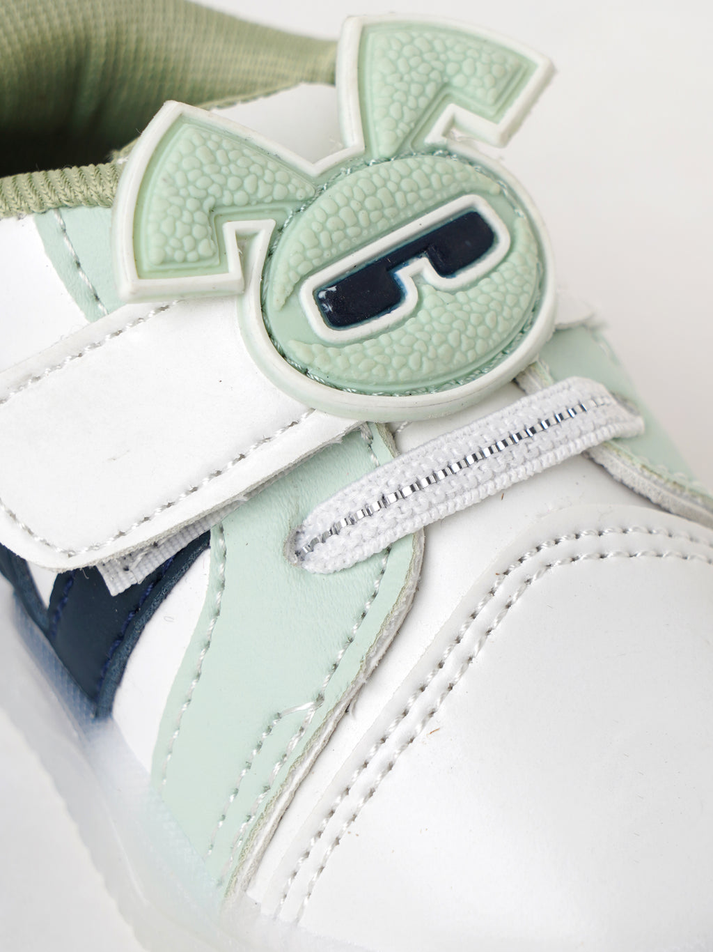Popees Baby Unisex Soft & Stylish Velcro Shoes | Comfortable Casual Shoes with Cute Character Design for Baby Boys & Girls | Pista Green & White