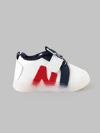 Popees Baby Unisex Soft & Stylish Velcro Shoes | Comfortable Casual Shoes with Cute Character Design for Baby Boys & Girls | Navy Blue & White