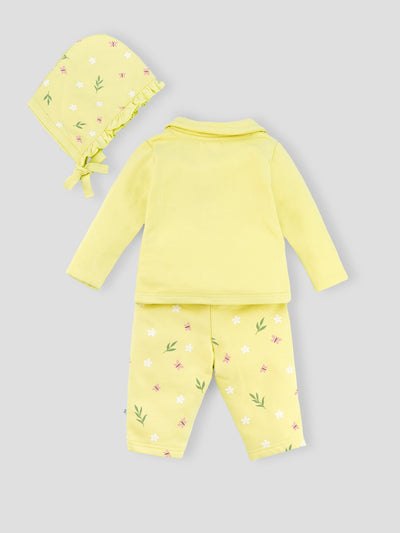 Popees Trendy & Comfy Fleece Winter Co-ord Set for Girls with Matching Cap