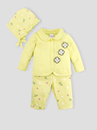 Popees Trendy & Comfy Fleece Winter Co-ord Set for Girls with Matching Cap