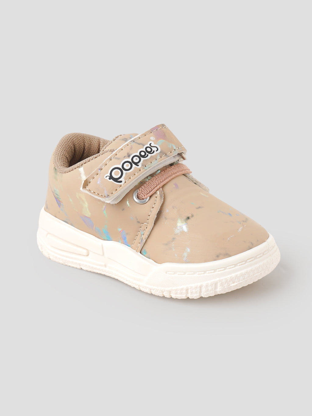 Popees Baby Unisex Soft & Stylish Velcro Shoes | Comfortable Shiny Printed Casual Shoes for Baby Boys & Girls | Chiku