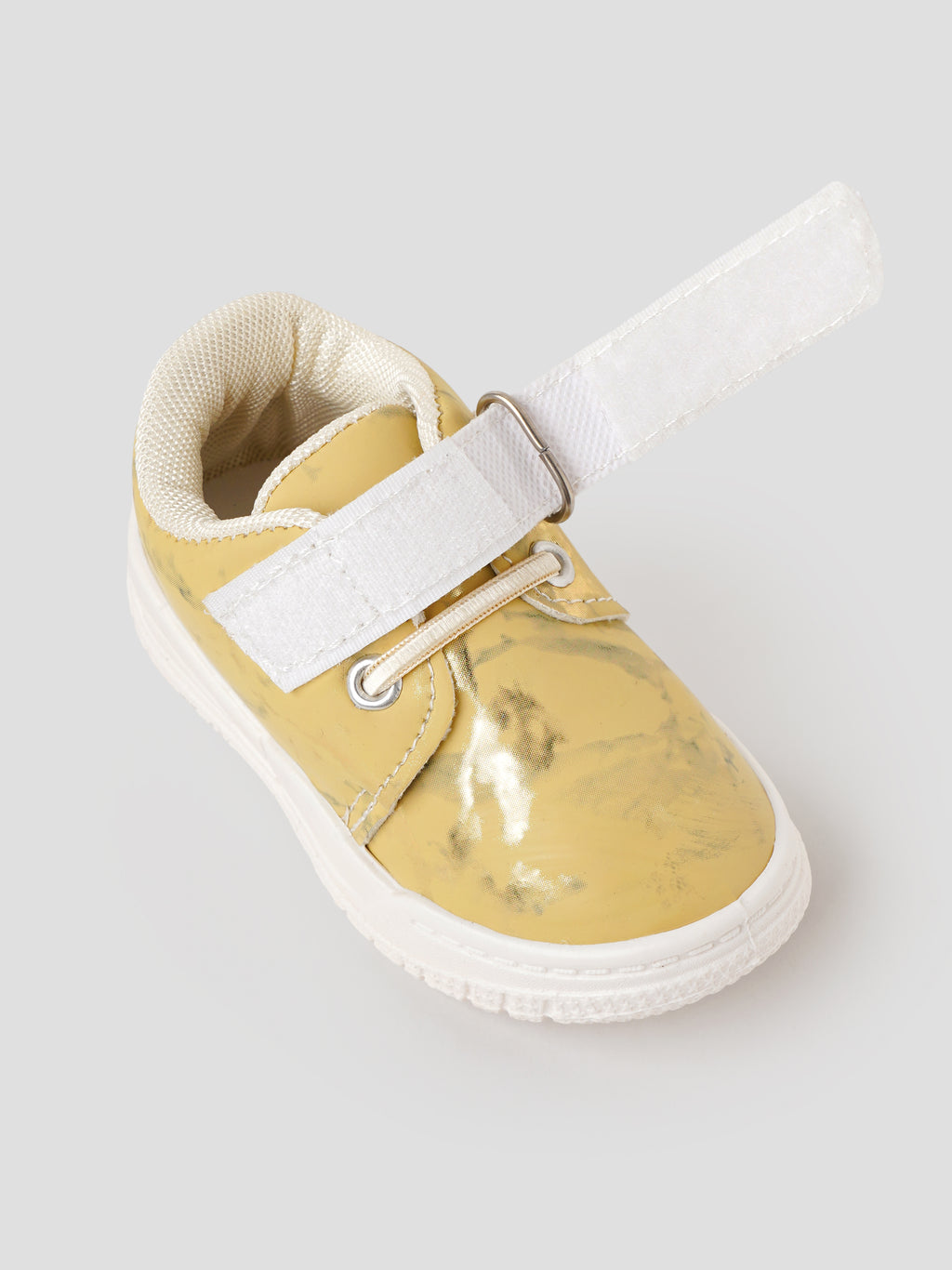 Popees Baby Unisex Soft & Stylish Velcro Shoes | Comfortable Printed Casual Shoes for Baby Boys & Girls | Golden