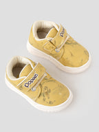 Popees Baby Unisex Soft & Stylish Velcro Shoes | Comfortable Printed Casual Shoes for Baby Boys & Girls | Golden