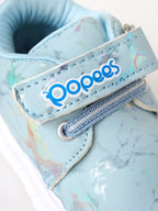 Popees Baby Unisex Soft & Stylish Velcro Shoes | Comfortable Printed Casual Shoes for Baby Boys & Girls | Sky Blue