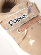 Popees Baby Unisex Soft & Stylish Velcro Shoes | Comfortable Shiny Printed Casual Shoes for Baby Boys & Girls | Chiku