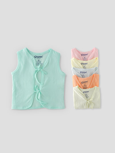 Popees Baby Jhabla – 100% Cotton, Skin-friendly Front Knot Tops for Newborns & Infants (Pack of 6)