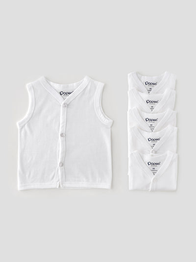 Popees Baby Jhabla – 100% Cotton, Skin-friendly Front Button Tops for Newborns & Infants (Pack of 6)