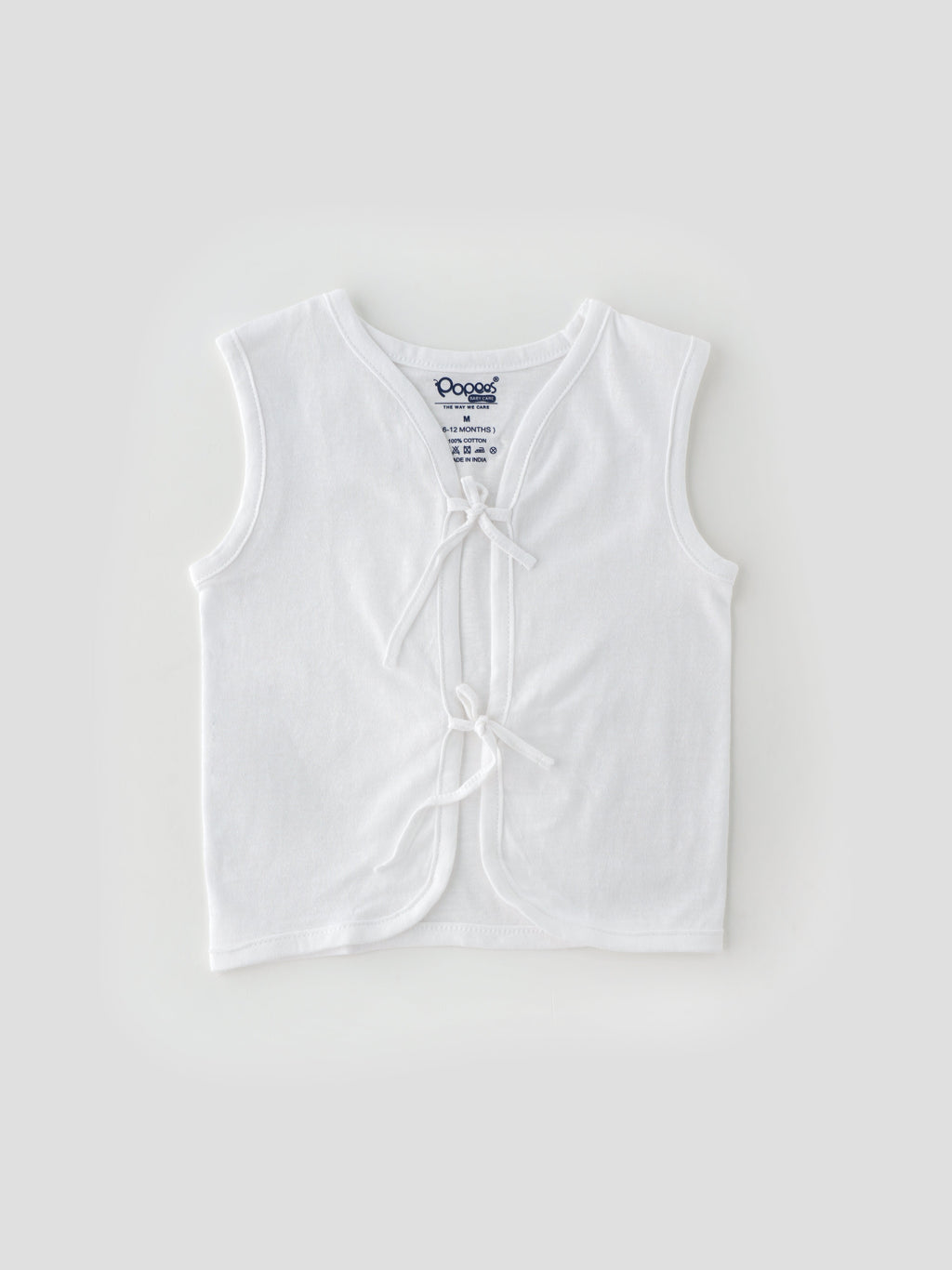 Popees Baby Jhabla – 100% Cotton, Skin-friendly Front Knot Tops for Newborns & Infants (Pack of 6)