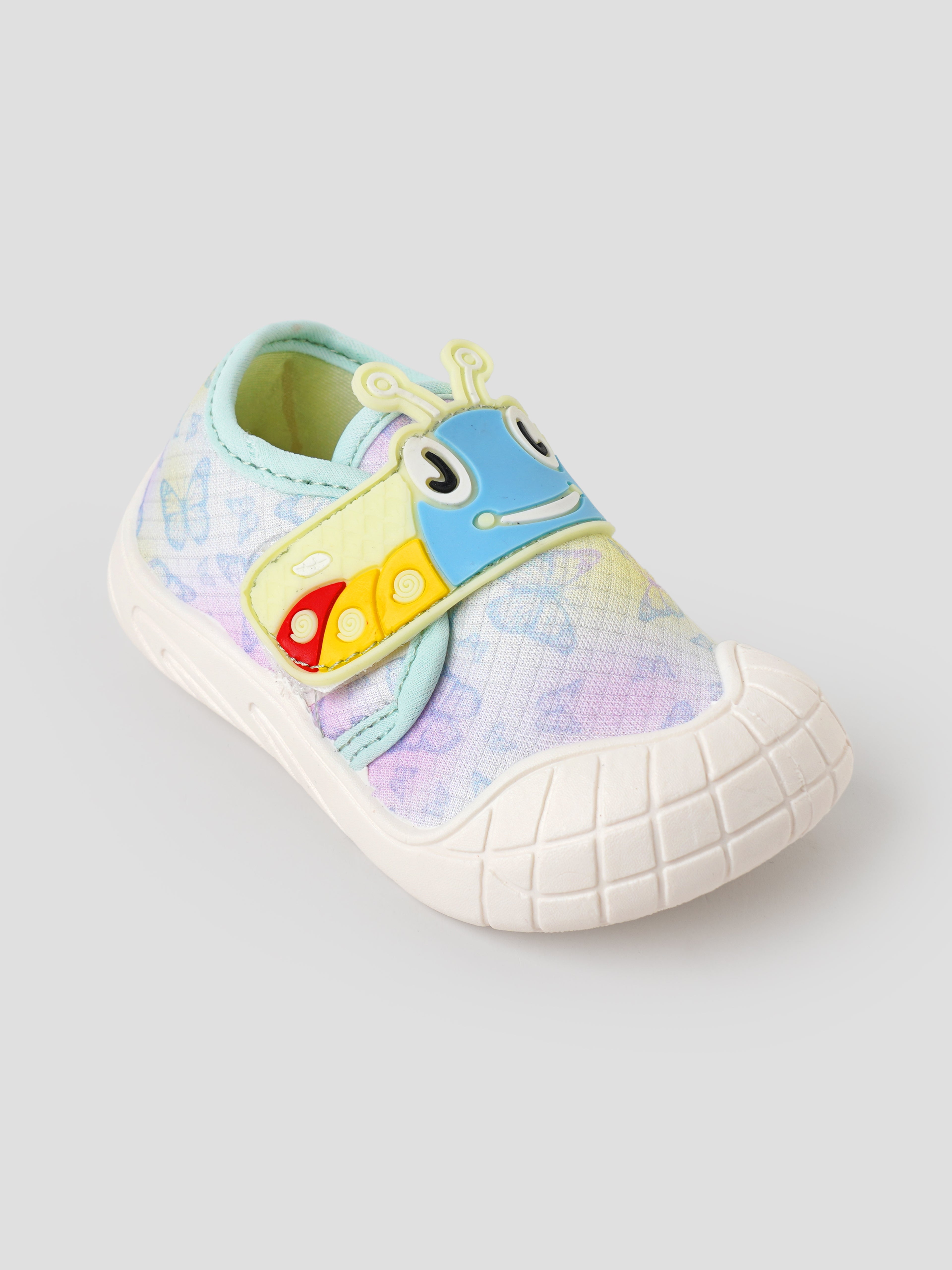 Popees Baby Unisex Cute Cartoon Character Shoes | Soft Printed Velcro Shoes for Baby Boys & Girls