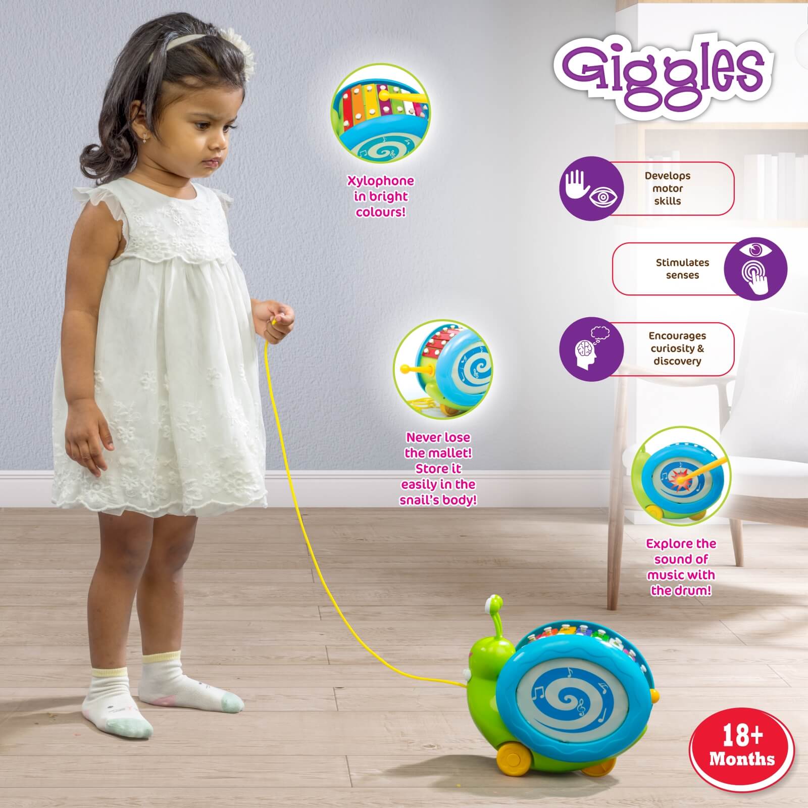 Cute Musical Snail for Kids
