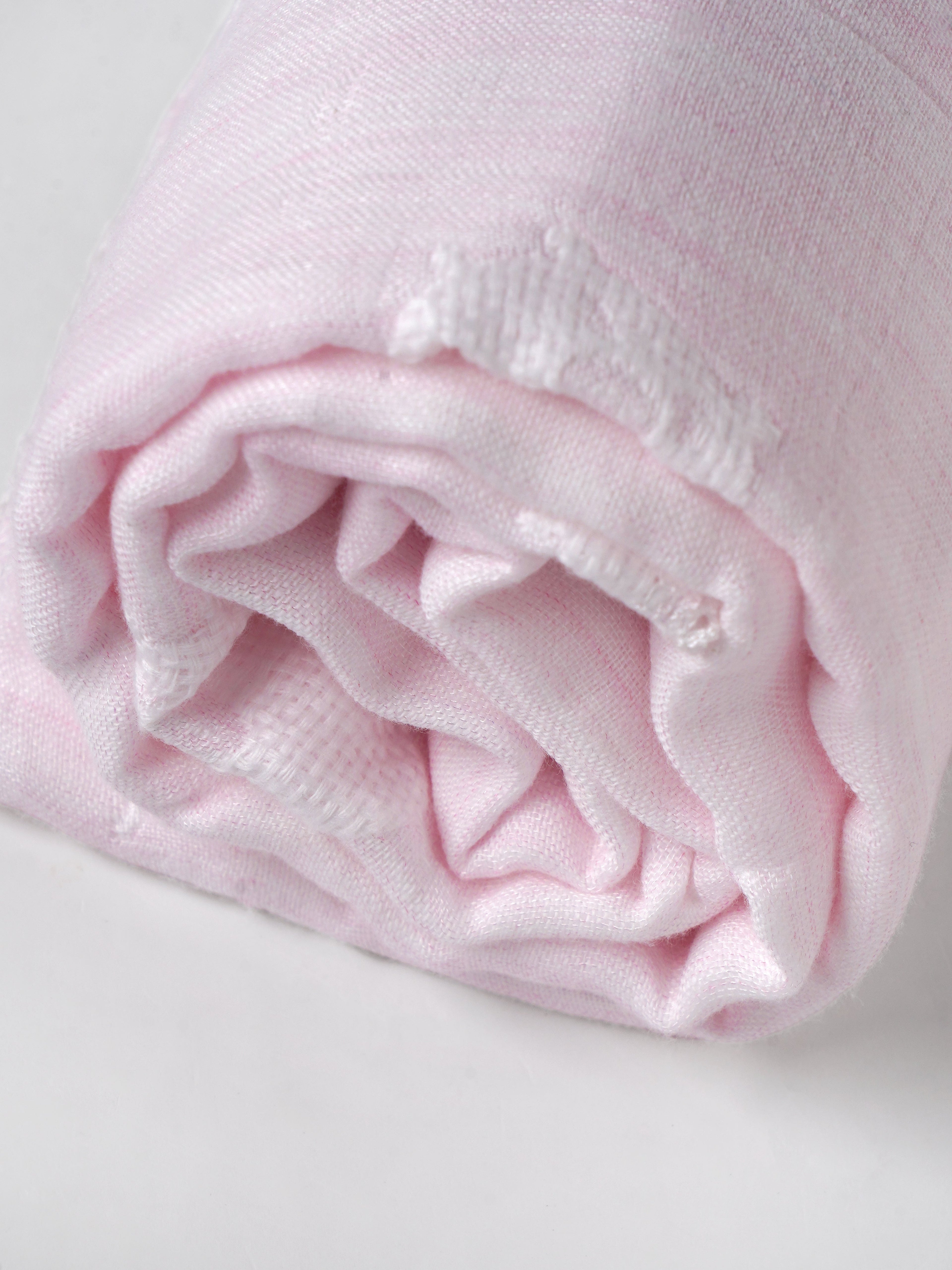 Popees Super Soft Cotton Baby Bath Towel for Newborns & Infants |Highly Absorbent, Gentle on Sensitive Skin, Light Pink