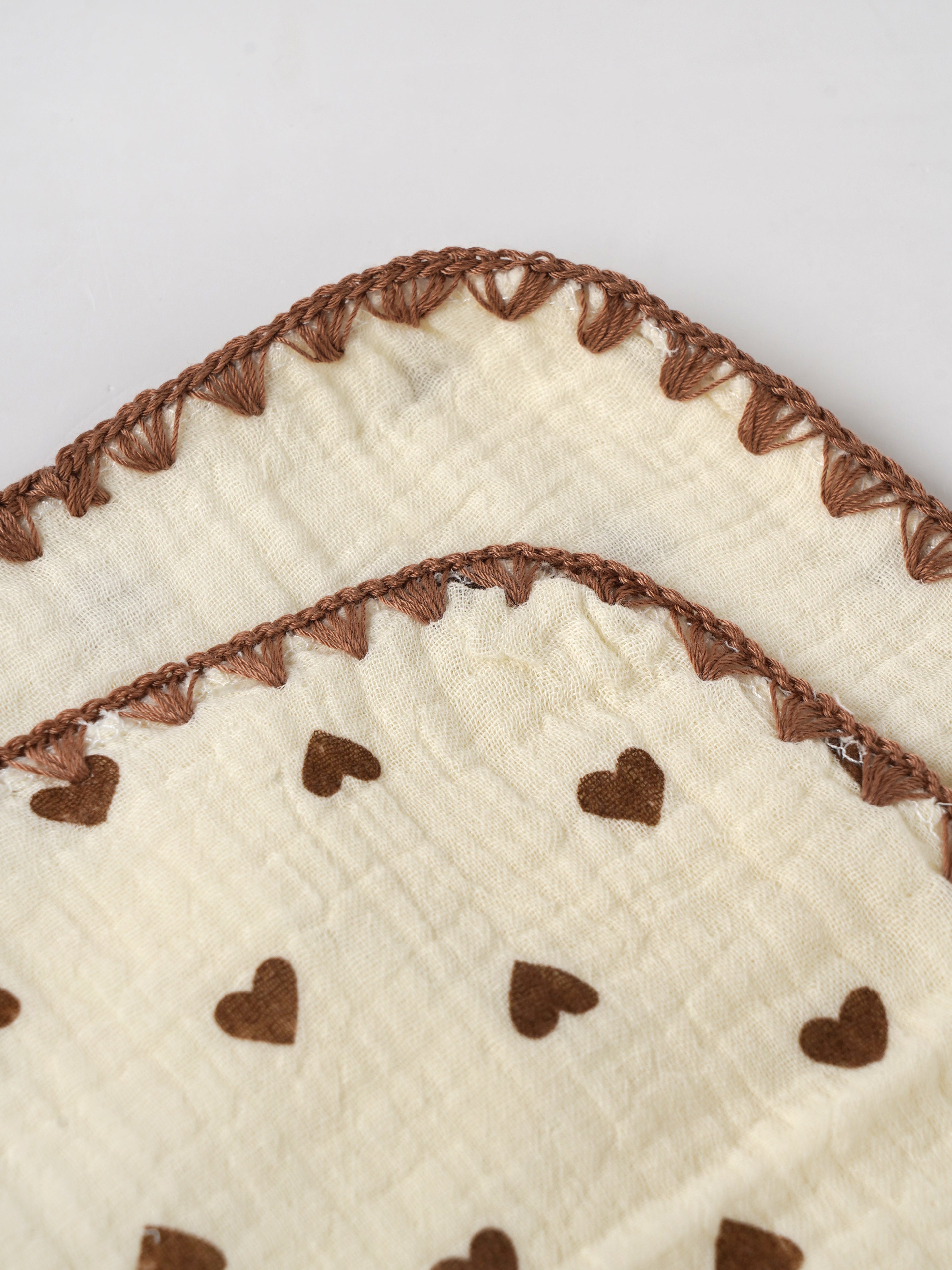 Popees Baby Muslin Cotton Hand Towel with Lace Border