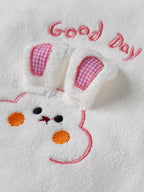 Popees Kids Soft Terry Cotton Bath Towel with Teddy Embroidery| Highly Absorbent Baby Bath Wrap, Skin-Friendly Quick Dry Towel