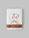 Popees Kids Soft Terry Cotton Bath Towel with Teddy Embroidery| Highly Absorbent Baby Bath Wrap, Skin-Friendly Quick Dry Towel