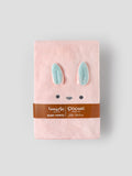 Popees Baby Soft 3D Bunny Ear Hooded Bath Towel, Ultra-Absorbent Pink Coral Plush Newborn Wrap