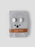 Popees Baby Ultra Soft Coral Plush Hooded Towel with 3D Animal Ears| Highly Absorbent Bath Wrap