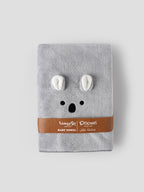 Popees Baby Ultra Soft Coral Plush Hooded Towel with 3D Animal Ears| Highly Absorbent Bath Wrap