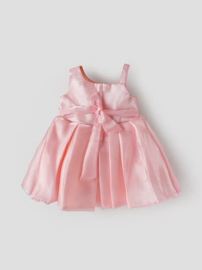 Popees Satin Sleeveless Party Wear Set (6-12 Months) for Baby Girls