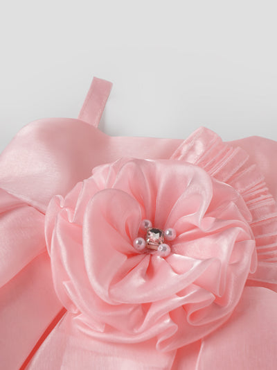 Popees Satin Sleeveless Party Wear Set (6-12 Months) for Baby Girls