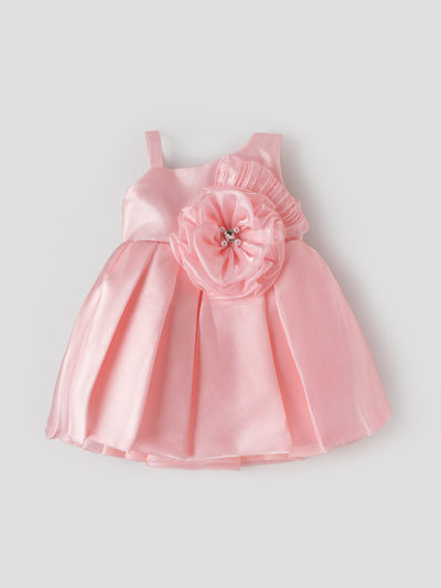 Popees Satin Sleeveless Party Wear Set (6-12 Months) for Baby Girls