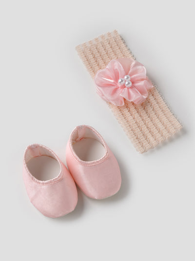 Popees Satin Sleeveless Party Wear Set (6-12 Months) for Baby Girls