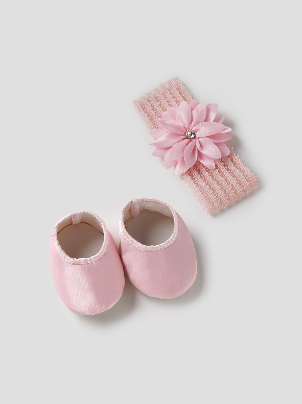 Popees Elegant Satin Frock Set (6-12 Months) for Baby Girls