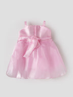 Popees Elegant Rosette Party Wear Dress Set (6-12 Months) for Baby Girls