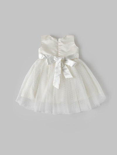 Popees Satin & Net Party Wear Dress (9M-4Y) for Baby Girls
