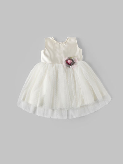 Popees Satin & Net Party Wear Dress (9M-4Y) for Baby Girls